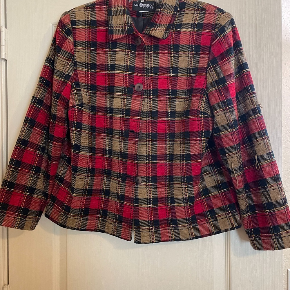 Nice plaid jacket, lined.